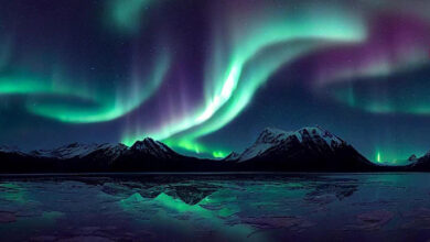 تماشای خیره کننده شفق قطبی در آسمان با رهاراز 5 | نقش نیوز تماشای خیره کننده شفق قطبی در آسمان با رهاراز