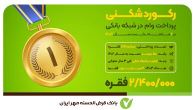 رکورد شکنی بانک قرضالحسنه مهر ایران در پرداخت وام 5 | نقش نیوز ۲میلیون و ۴۰۰هزار فقره در کمتر از ۶ ماه
