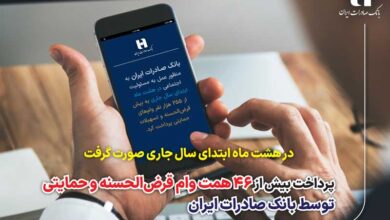 پرداخت 46 همت وام قرضالحسنه و حمایتی توسط بانک صادرات ایران 5 | نقش نیوز حمایت بانک صادرات ایران از طرح ها و برنامه های کلان اقتصادی دولت