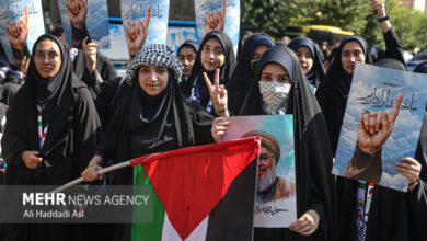 تصاویر تجمع بزرگ 14000 دانشآموز شهر تهران در میدان فلسطین 5 | نقش نیوز 13 1 1 | نقش نیوز